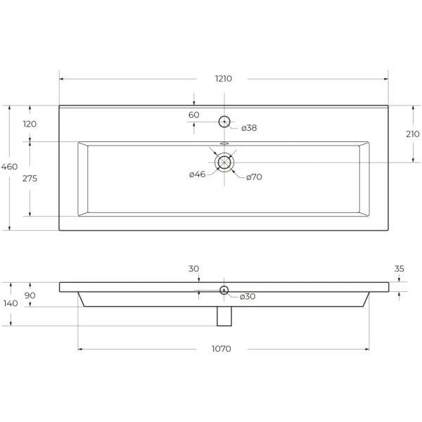 раковина cezares czr-8070-120 121x46 см, накладная, белый раковина cezares czr-8070-120 121x46 см, накладная, белый