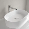 раковина villeroy & boch collaro 4a1956rw накладная, 56x36 см, stone white (белый матовый) с покрытием ceramicplus
