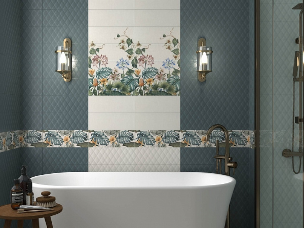 Керамическая плитка Kerama Marazzi Зимний сад беж светлый структура настенная 15х40 см