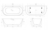 ванна акриловая пристенная belbagno bb710-1700-800