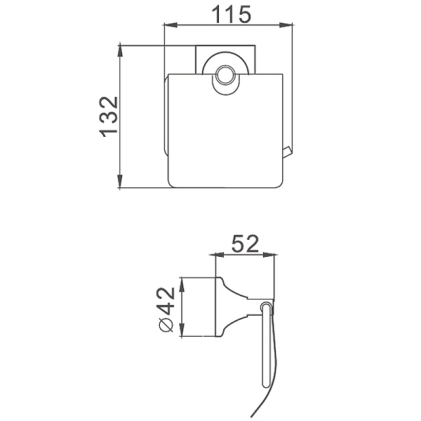 Держатель туалетной бумаги Haiba HB8503 с крышкой цвет хром