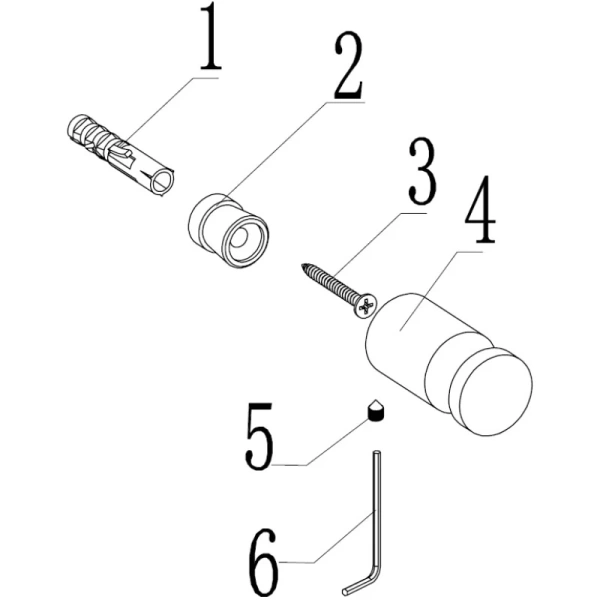 Крючок Abber Osten 316 AA1850BGG для ванны, оружейная сталь матовый