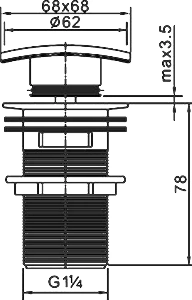 донный клапан cezares czr czr-scq2-01 клик клак хром