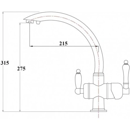 смеситель для кухни zorg sanitary zr 327 yf