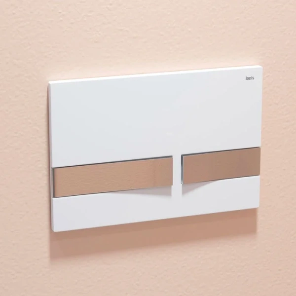 кнопка смыва для инсталляции iddis unifix uni06wci77 для унитаза, пластик, цвет матовый белый, хром