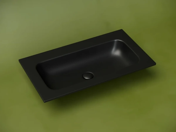 накладная раковина ceramicanova grace прямоугольная без отверстия под смеситель черная матовая 81 см cn7012mbwx