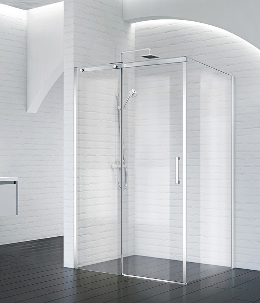 душевой уголок belbagno acqua 110х90 acqua-ah-1-110/90-c-cr профиль хром стекло прозрачное