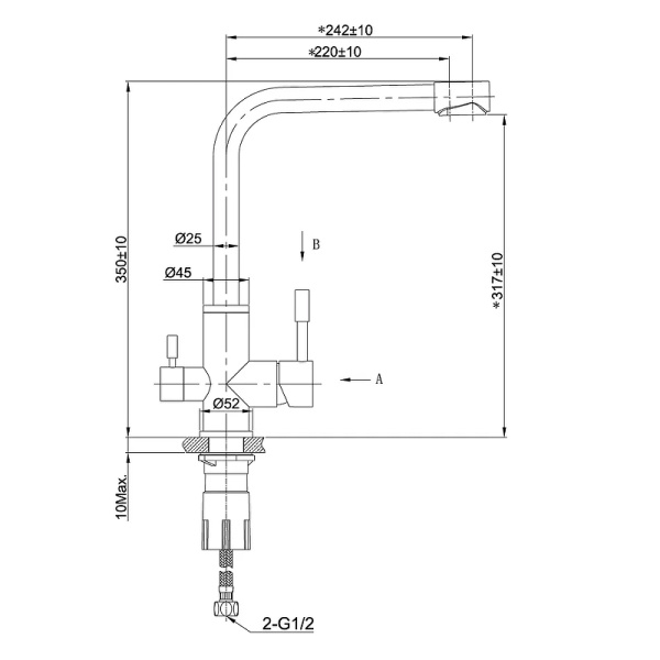 смеситель для кухни lemark expert lm5061gmn графит