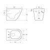 унитаз подвесной belbagno sfera-r bb046chr/bb865sc, с сиденьем микролифт, цвет белый