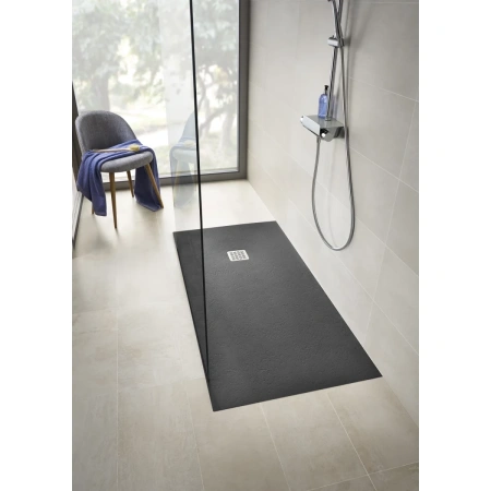 душевой поддон из литьевого мрамора 120x70 см roca terran ap1014b02bc01400