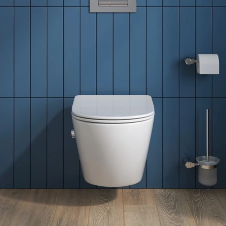 унитаз биде подвесной belbagno uno bb3105chr-bs/sc, с сиденьем микролифт, цвет белый