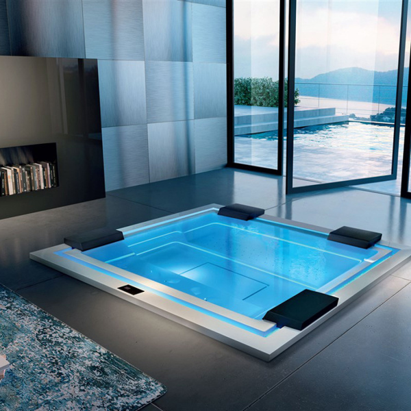 минибассейн gruppo treesse zen v202hxbnb22000si 280x235xh85см., комплектация pro, фронт панель, нагреватель 3kw, хромотерапия 1, белый