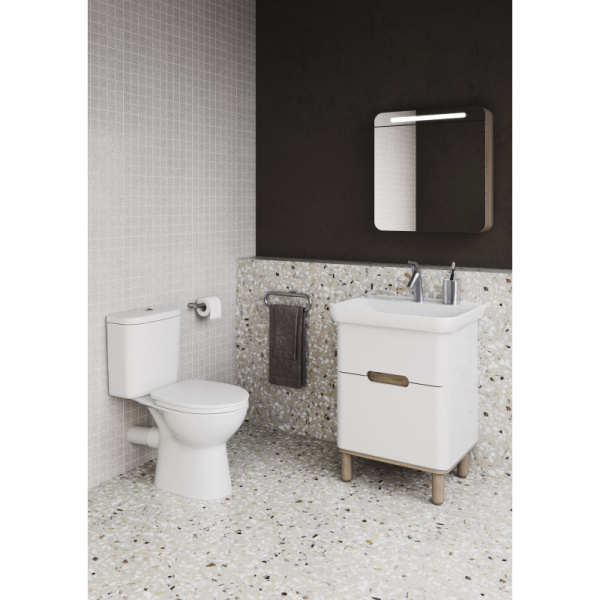 тумба с раковиной vitra sento 63 60822 подвесная белая