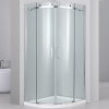 Душевой уголок Black&White Stellar Wind S201-900х900 радиальный профиль Серебристый хром стекло прозрачное