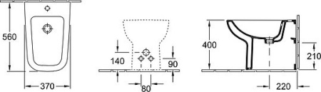 биде напольное villeroy & boch joyce 54080001