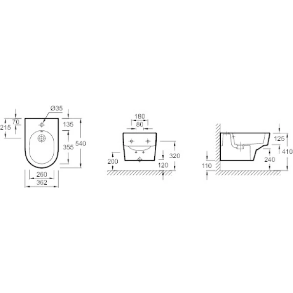 биде подвесное jacob delafon odeon rive gauche emg0002-00