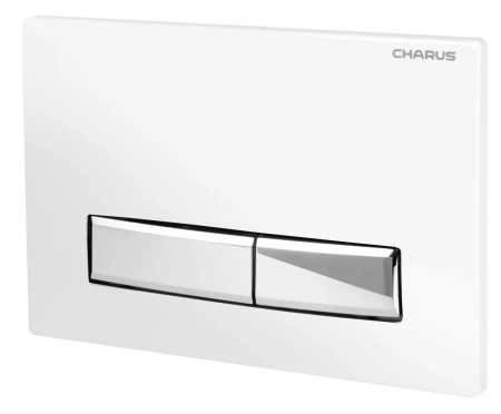 кнопка смыва charus raiden fp.321.wbn.01 белый / хром