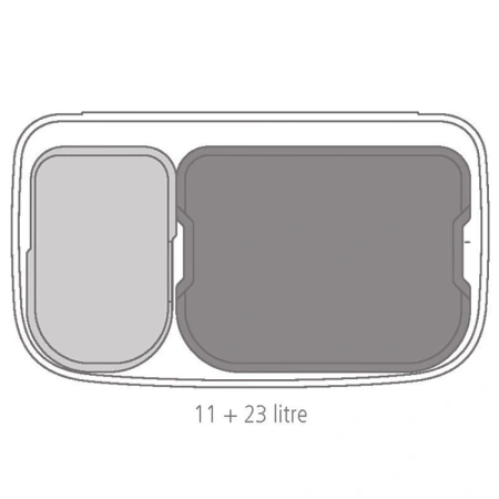 мусорное ведро 11+23л brabantia touch bin bo 316289