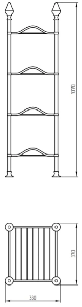 Напольная полка Migliore Mirella 26361 цвет золото