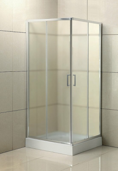 душевой уголок belbagno uno 95х95 uno-195-a-2-95-p-cr профиль хром стекло рифленое