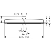 верхний душ hansgrohe pulsify e 260 1jet 24330000