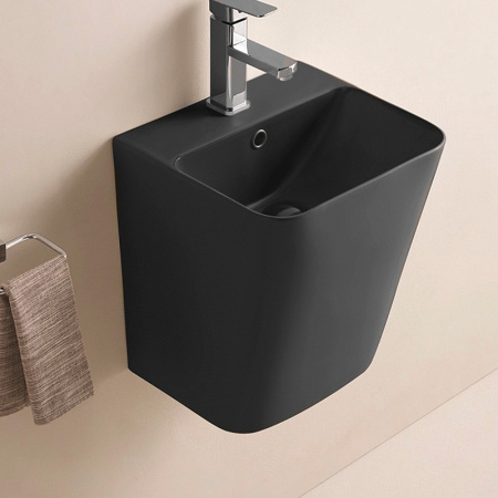 раковина ceramalux 38 500qmb черная матовая