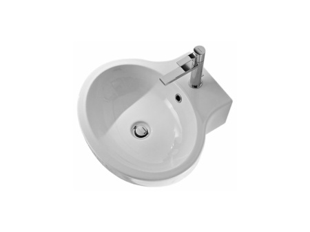 Раковина Scarabeo Planet 8110 подвесная, овальная, 48x47 см, белая