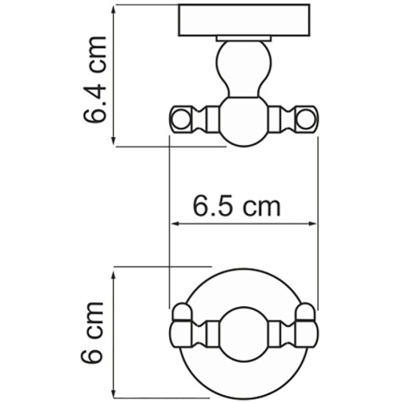 крючок двойной, wasserkraft nau k-7723d цвет хром
