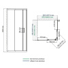 душевой уголок wasserkraft main 90×90 41s03 профиль хром, стекло прозрачное