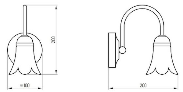светильник migliore mirella 17222 цвет бронза тоскванская