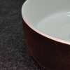 раковина artceram cognac col001 01 65 накладная, без отв., без перелива, на столешницу, saniglaze, ø42xh16 см, белая/отделка синтетический бархат цвет testa di moro