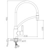 смеситель для кухни haiba hb73643-7 цвет хром / черный