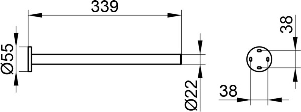 Полотенцедержатель 340 мм Keuco Plan 14923 010000 хром