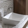 раковина toto jewelhex lw681b#w накладная, 60.7х48.3 см, белая