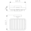 мыльница wonzon & woghand flat ww-9724 хром