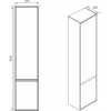 пенал roca laks zru9302801 подвесной l, белый глянец