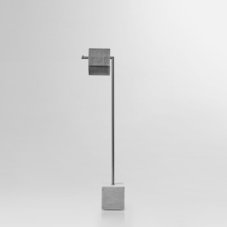 держатель туалетной бумаги antonio lupi bivio bivio1.8/steel.carrara напольный сатин/белый мрамор