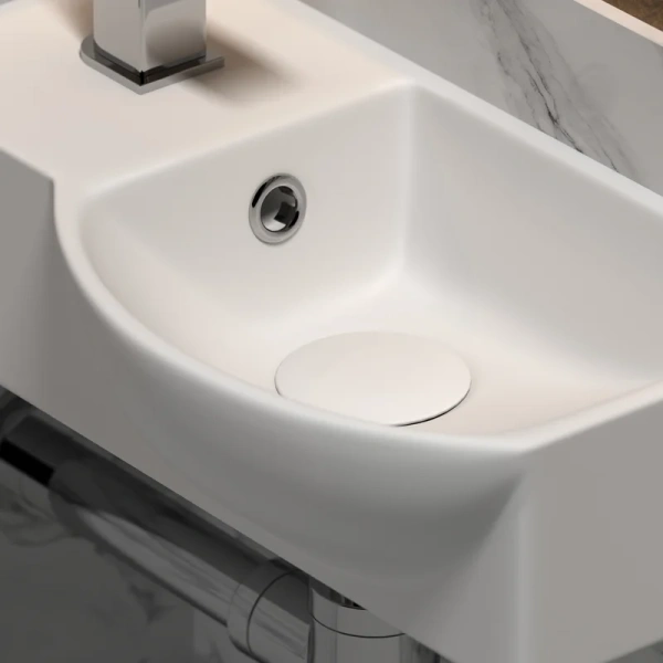 раковина ceramicanova element cn6039r накладная/подвесная, чаша справа, 40x22 см, белая