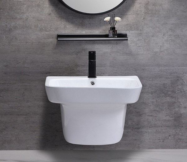 раковина ceramalux nb164 подвесная, 51.5x45 см, цвет белая