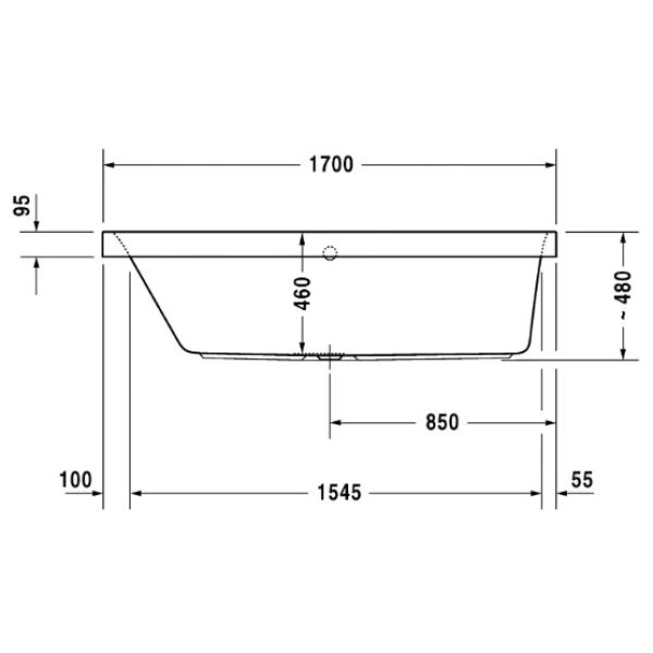 акриловая ванна duravit happy d.2 170x70 (70031)