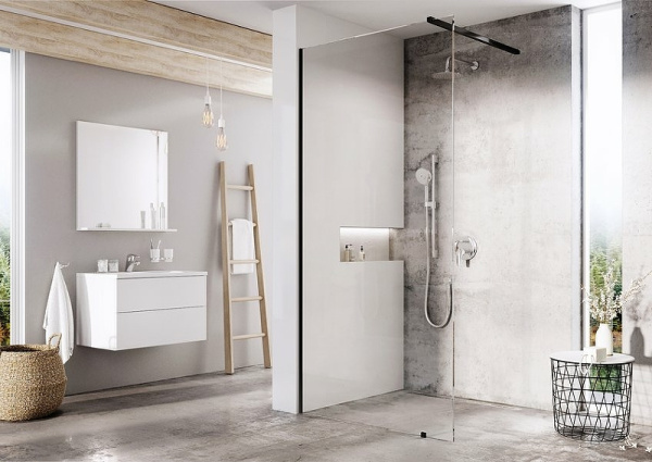 душевая перегородка ravak walk-in wall 140 gw9wm0300z1 профиль черный стекло transparent