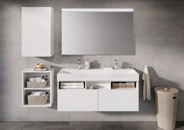 тумба под раковину ravak sd natural 120 x000001053 подвесная белая глянцевая