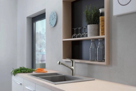 смеситель для кухни hansgrohe focus m42 71814800, сталь