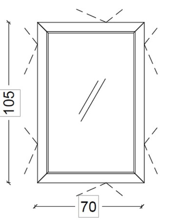 Зеркало Boheme Armadi Art Lucido 70 567-GR с подсветкой Графит глянцевое