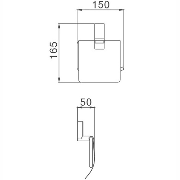 Держатель туалетной бумаги Haiba HB8803 с крышкой цвет хром