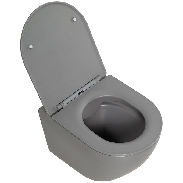 унитаз belbagno colorato bb062chr-gr/bb062sc-gr подвесной серый матовый с сиденьем микролифт