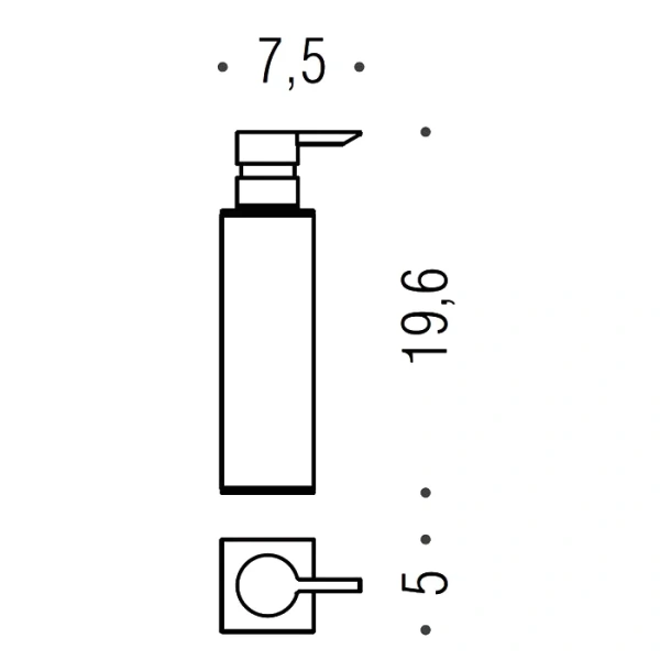 Дозатор для мыла настольный 150 мл Colombo MiniQ B9344.GM, графит матовый