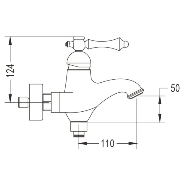 смеситель для ванны rose r0102q