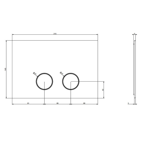 клавиша для инсталляции gessi 54617#246 для унитаза, двойная, для бачков tece, gold pvd