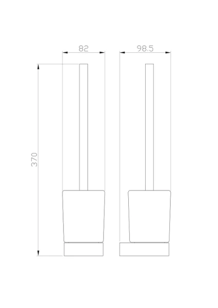 Ёршик для унитаза Wonzon & Woghand Lotte WW-8329-BGM темный графит
